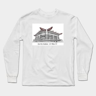 Drawing of San Siro Stadium @ AC Milan FC Long Sleeve T-Shirt